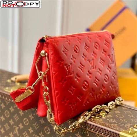 lv signature red bag|louis vuitton coussin bag.